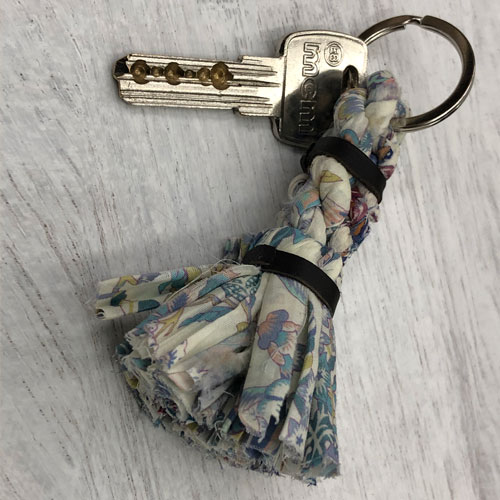 100% Cotton Printed Tassel Keychain