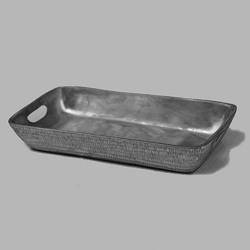 Rectangular Matt Aluminium Tray