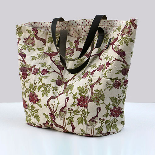 Chintz Tree Of Life Block Printed Tote Bag