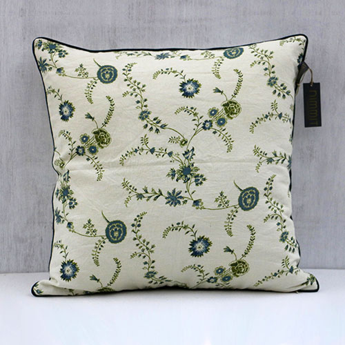 Chintz Jali Block Printed Cushion Cover