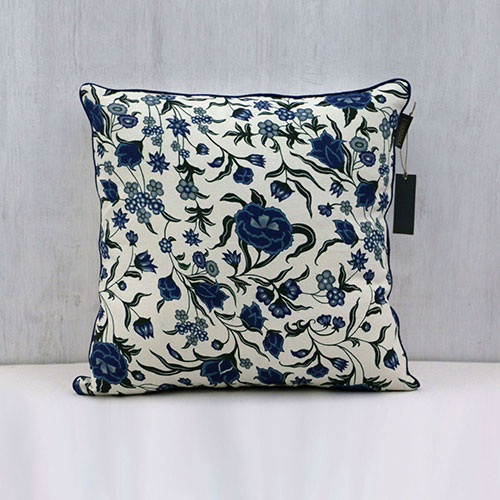 Chintz Flower Block Printed Cushion Cover