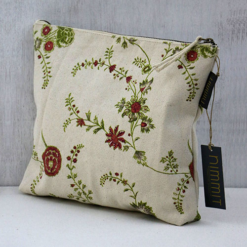 Chintz Jali Block Printed Pouch