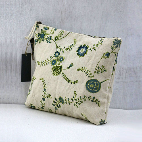 Chintz Jali Block Printed Pouch