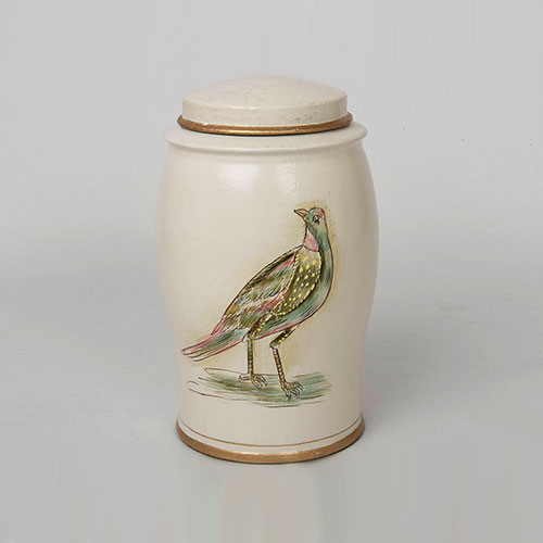 Mughal Bird Hand Painted Elephant Jar