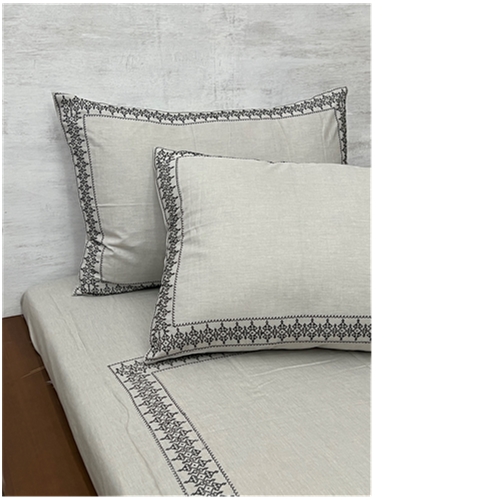 WOVEN EMBROIDERD DOUBLE BEDSHEET