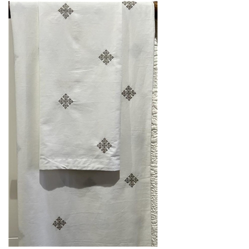 WOVEN EMBROIDERD DOUBLE BEDSHEET