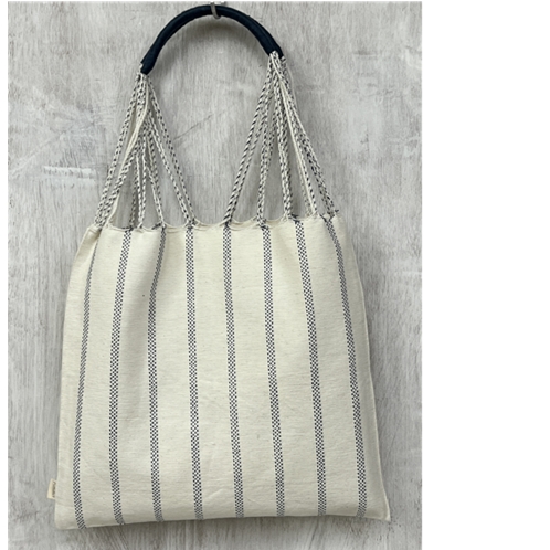 HANDLOOM WOVEN STRIPE TOTE BAG