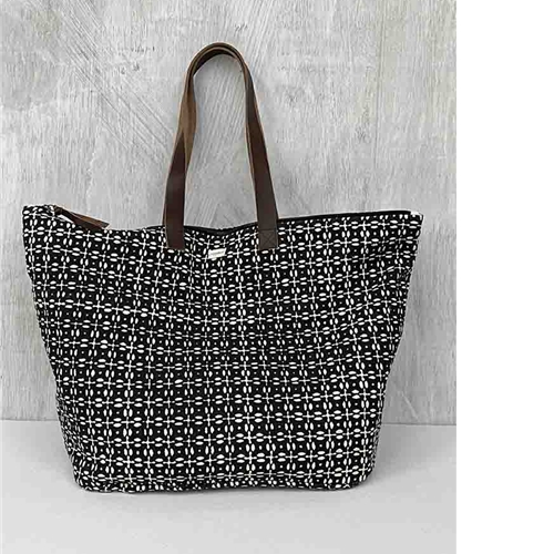 PRINTED LEATHER TOTE