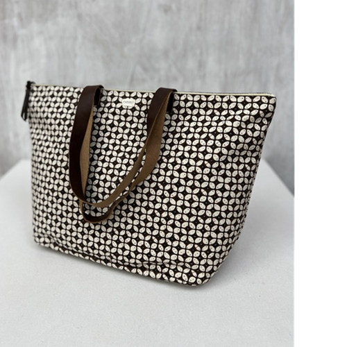 PRINTED LEATHER TOTE