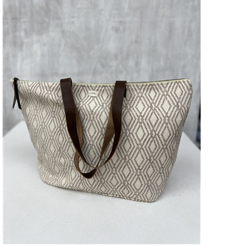 PRINTED LEATHER TOTE