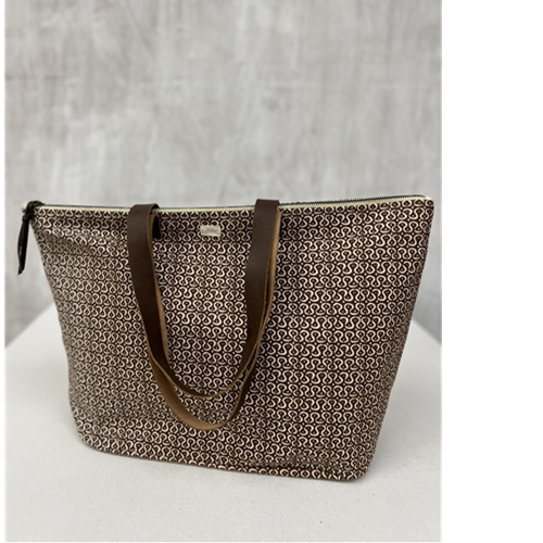 PRINTED LEATHER TOTE