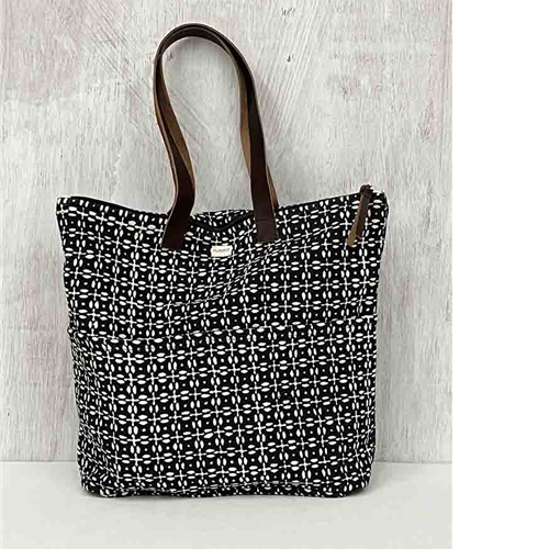 PRINTED LEATHER TOTE