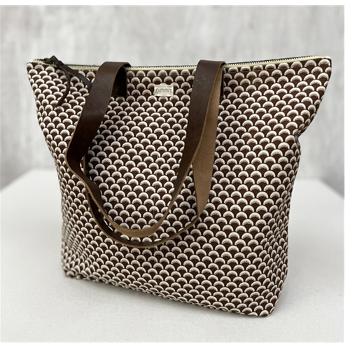 PRINTED LEATHER TOTE